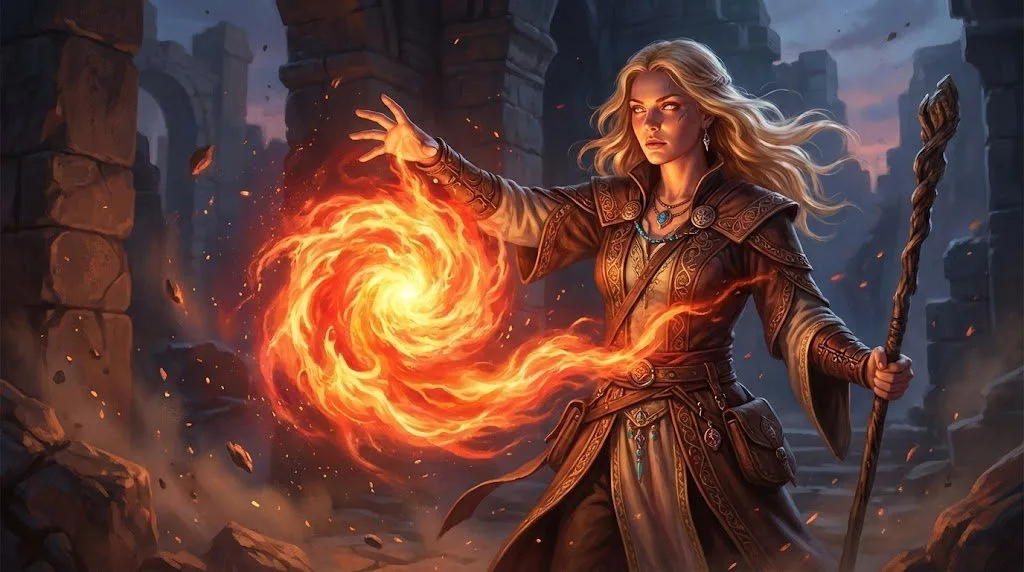 Blonde witch fireball — After