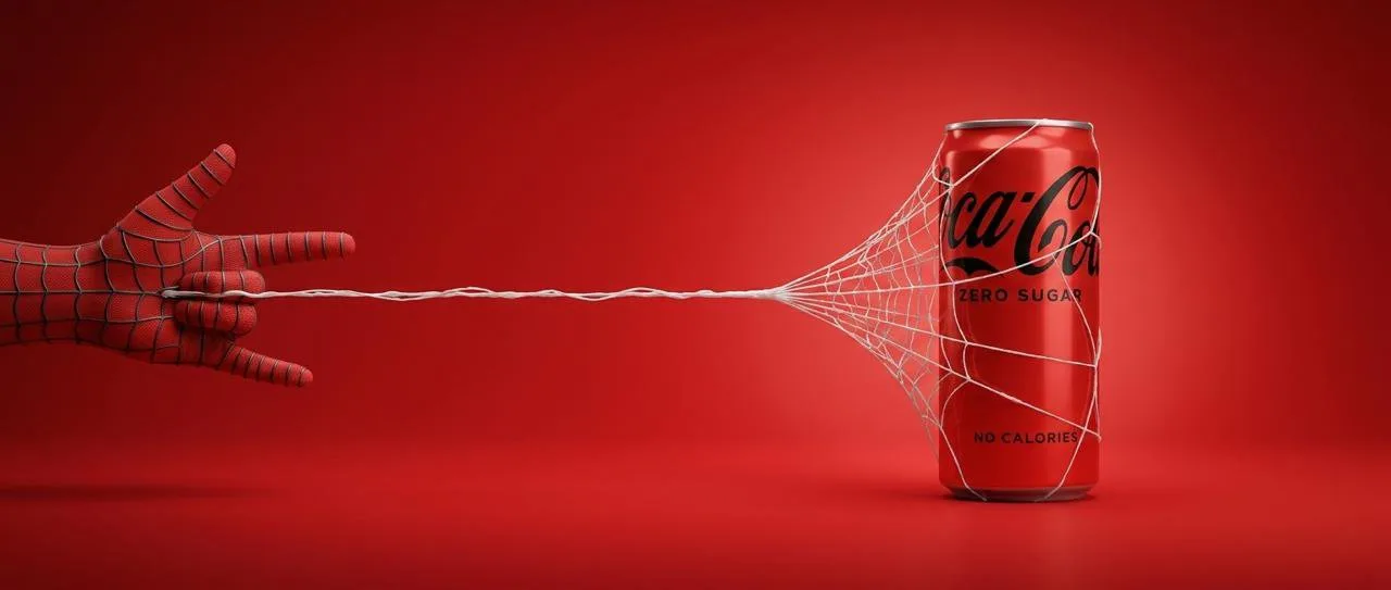 Minimalist product ad spider web shot — After