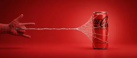 Minimalist product ad spider web shot