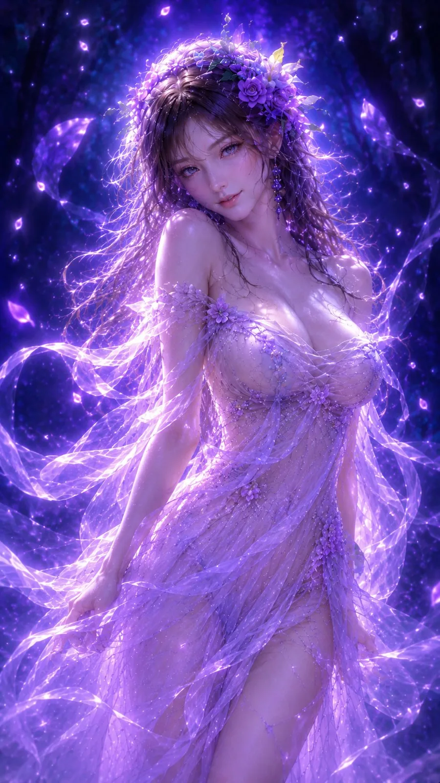 3d cg realistic fantasy female portrait dreamy forest — After