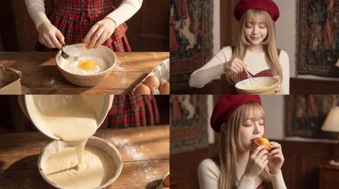 Healing girl baking routine