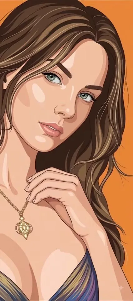 Contemporary flat editorial portrait illustration — Sonra