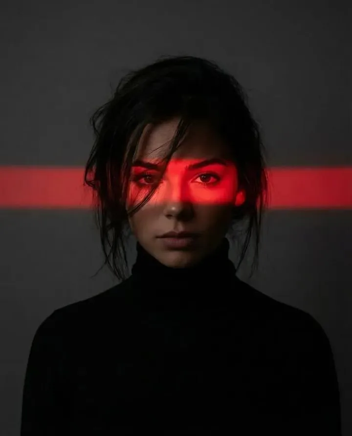 Red light intense stare — After