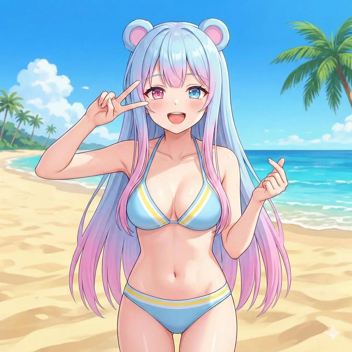 Sunny beach bikini girl — Sonra