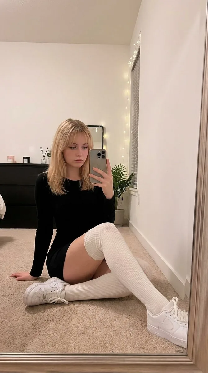 Soft bedroom aesthetic selfie — After