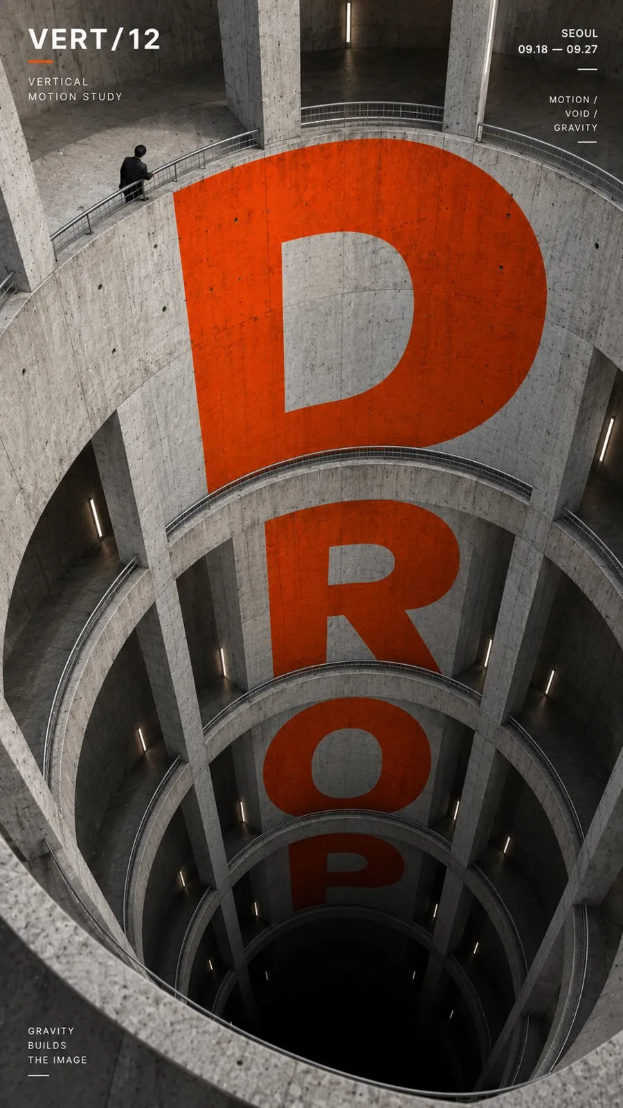 Architectural perspective typography poster prompt — Sonra