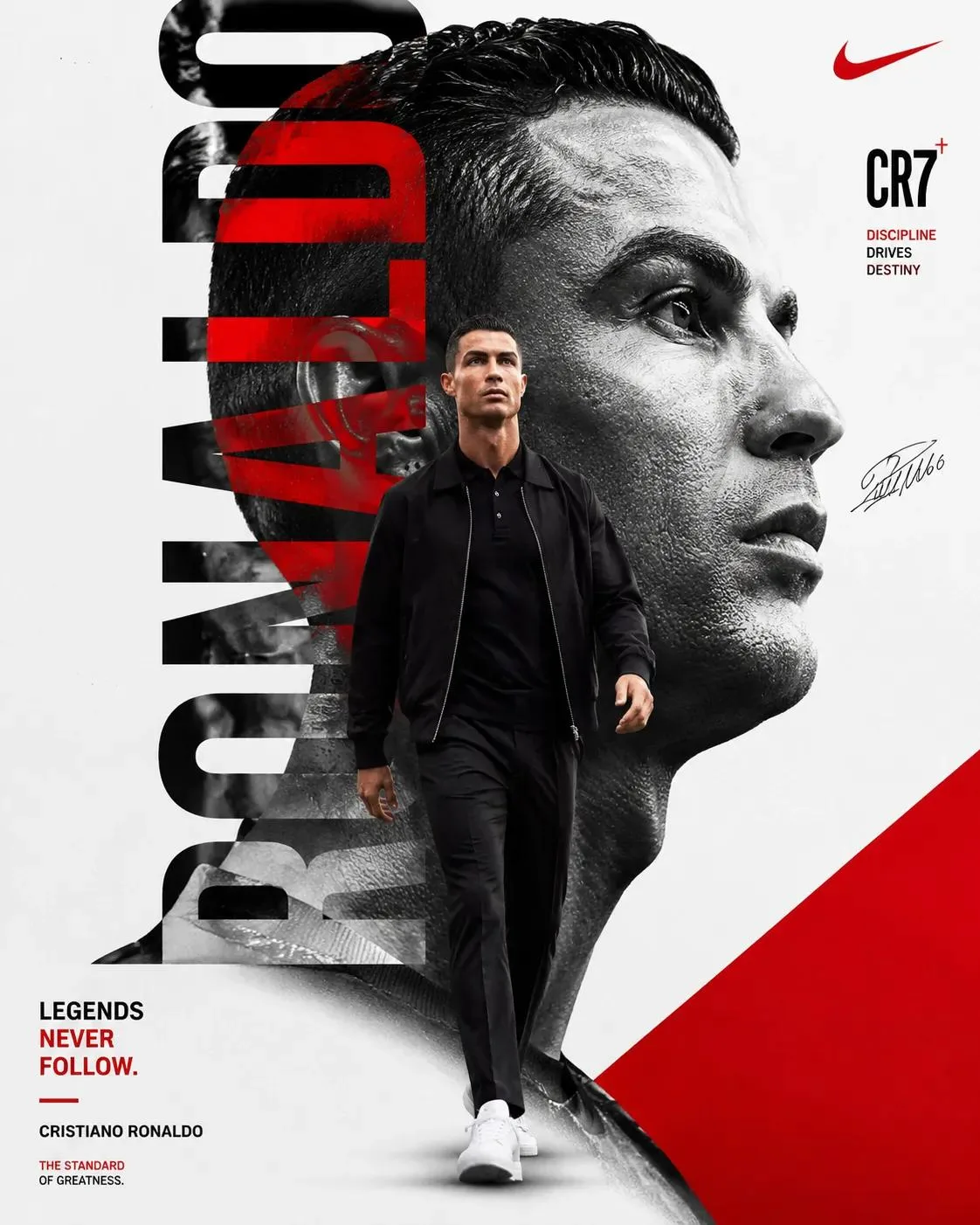 Ultra premium minimalist sports poster man in black — After