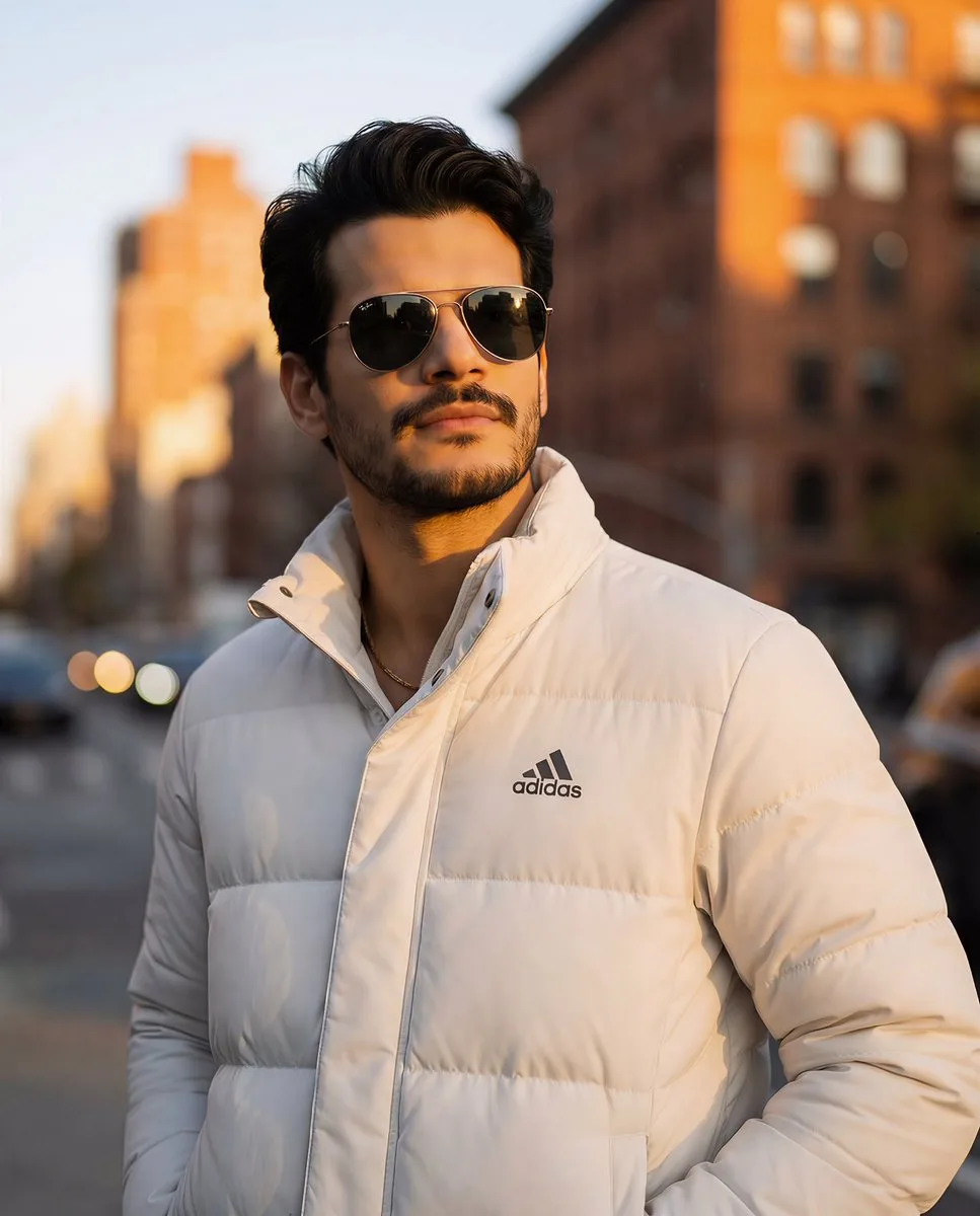 Golden hour luxury male model — After