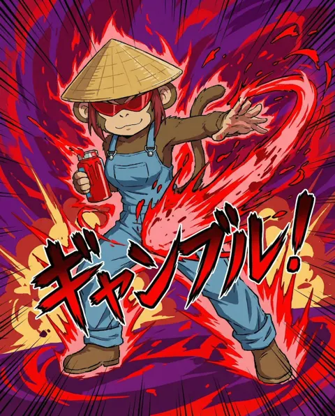 Epic anime battle poster
