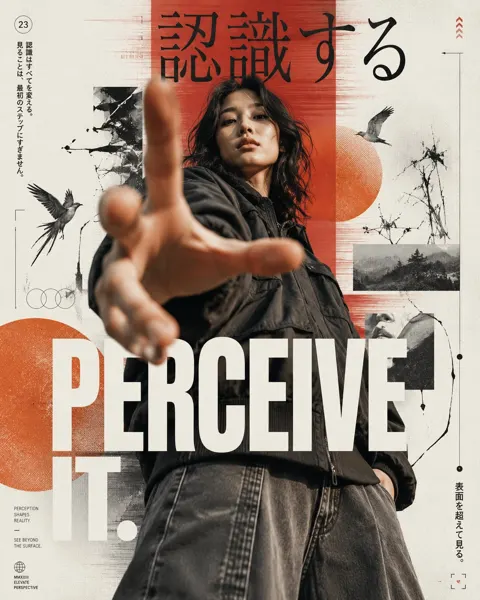Premium japanese editorial streetwear poster design