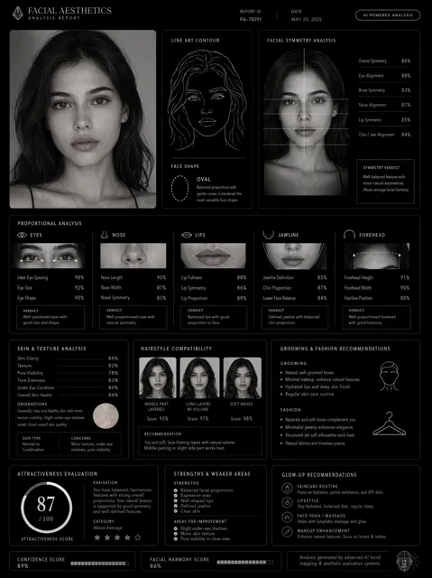 Luxury facial aesthetics analysis report