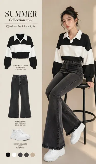Summer 2026 fashion lookbook minimalist editorial