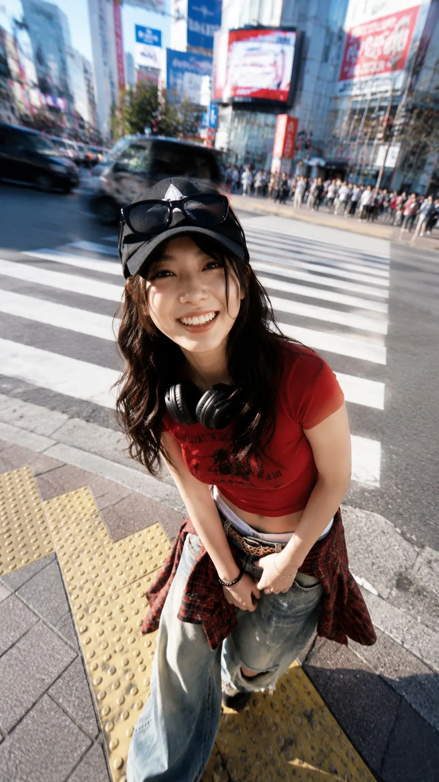 Shibuya y2k sporty denim japanese portrait prompt — After
