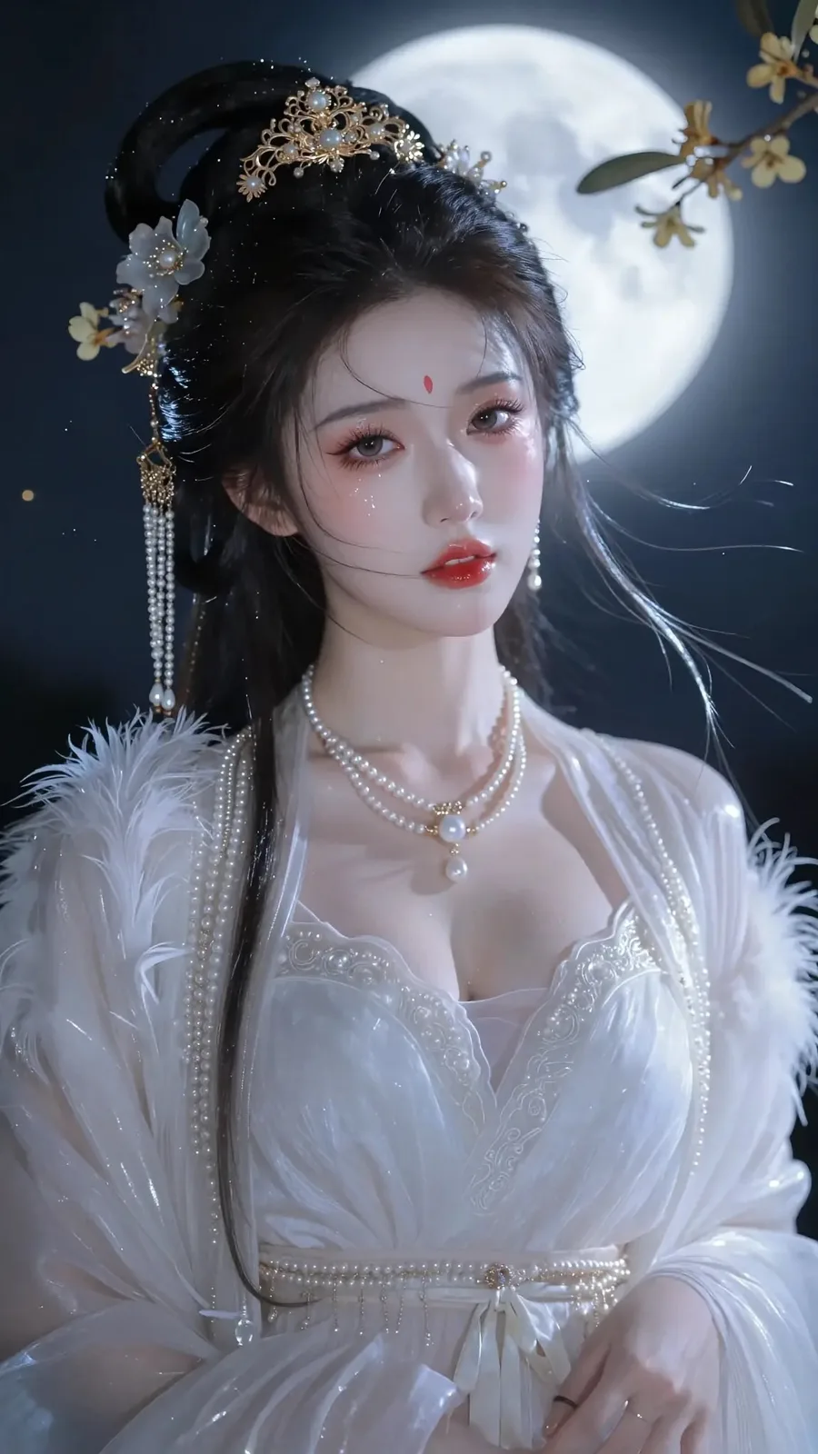 Ethereal chinese fairy moonlight portrait — Sonra