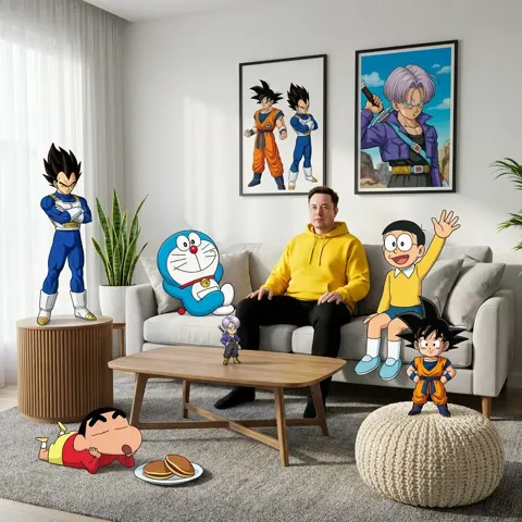 Breaking dimension wall anime living room