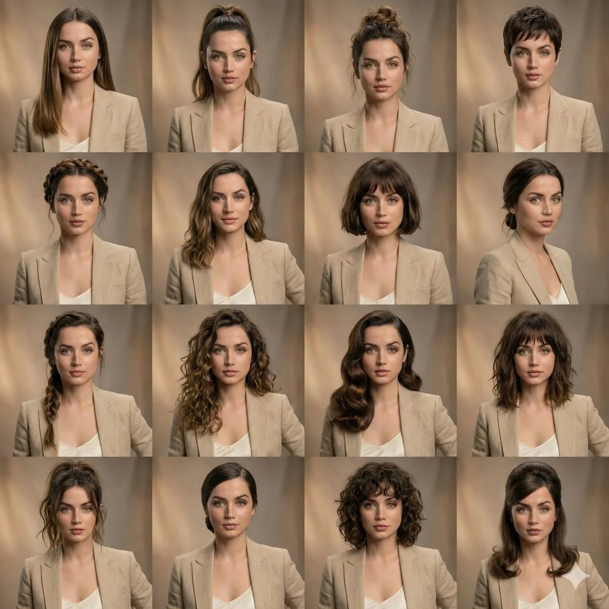 High end beauty hairstyle grid — After