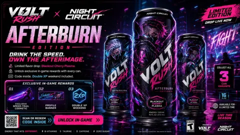 Energy drink game crossover ad prompt