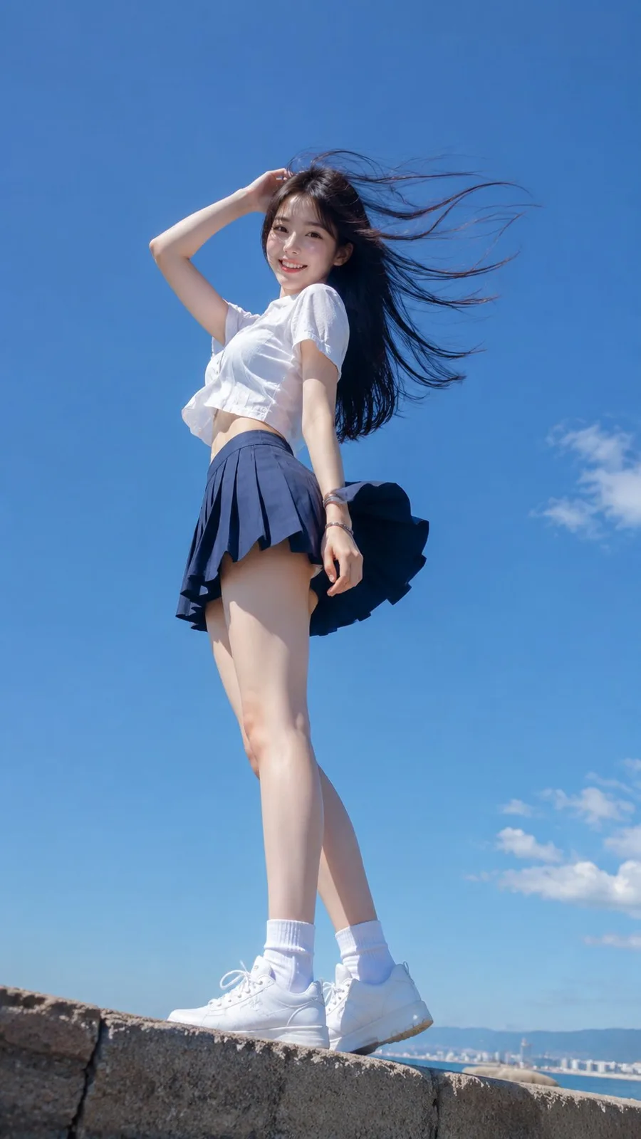 Japanese summer realistic outdoor portrait prompt — After