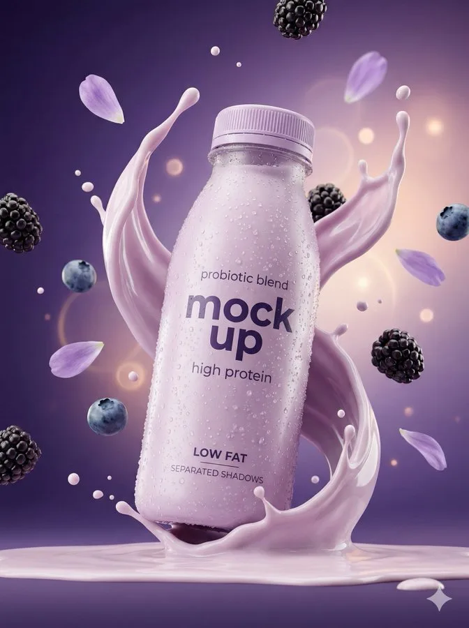 Lavender yogurt splash — After