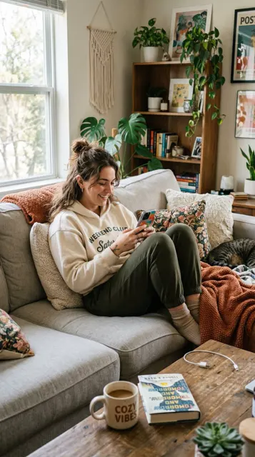 Lazy gen z couch saturday