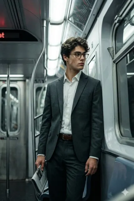 Minimal suit late subway