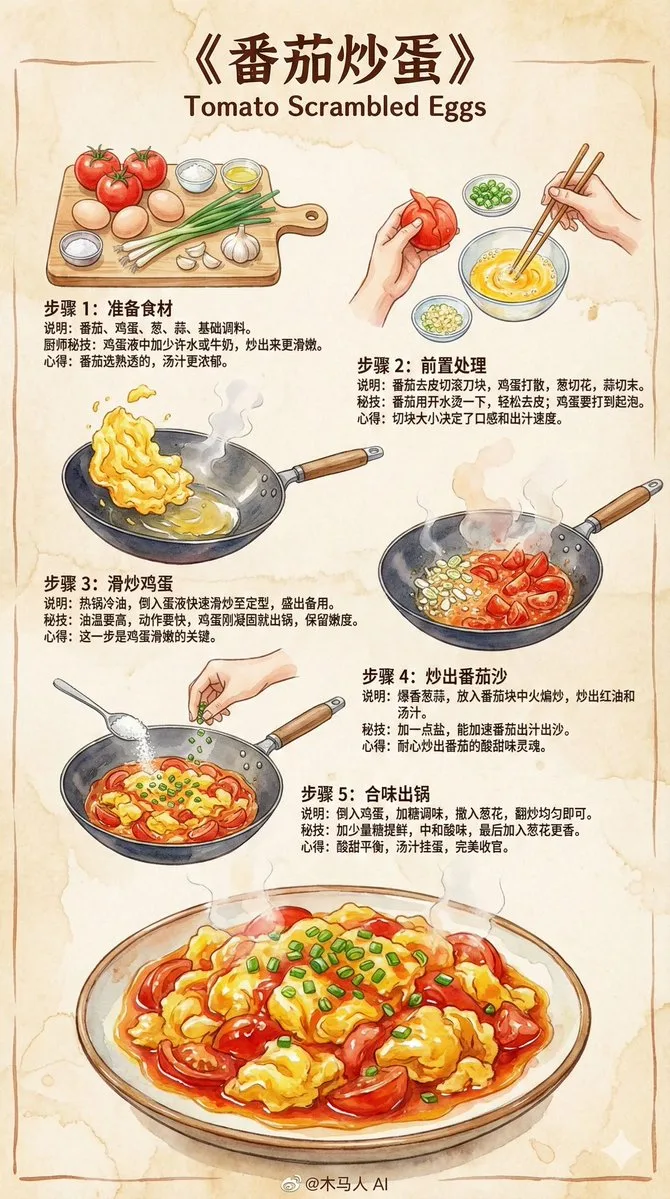 菜谱-番茄炒蛋 — Sonra