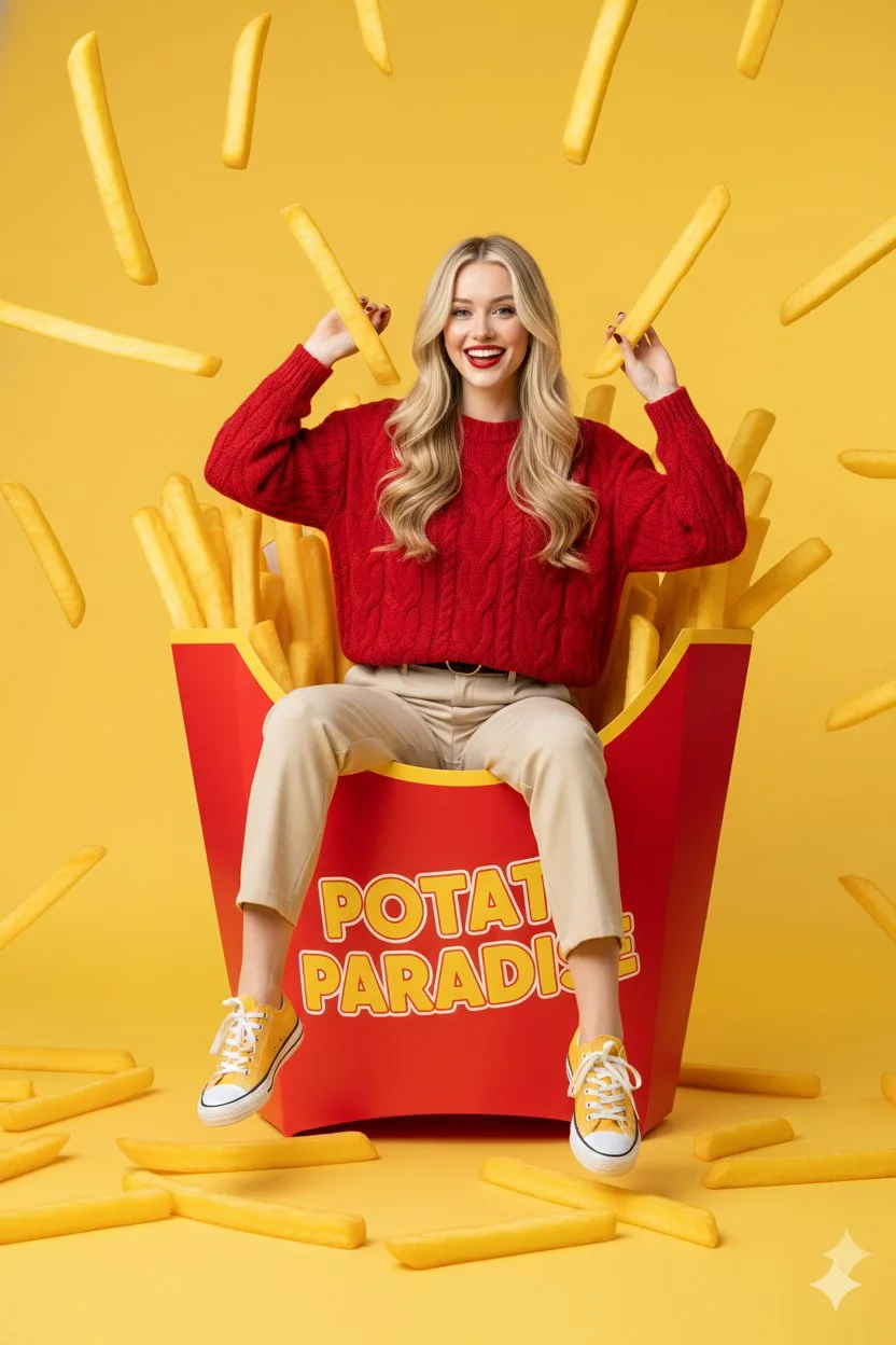 Playful girl fries ocean — Sonra
