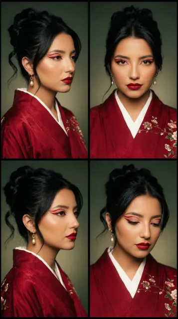 Oriental haute couture makeup