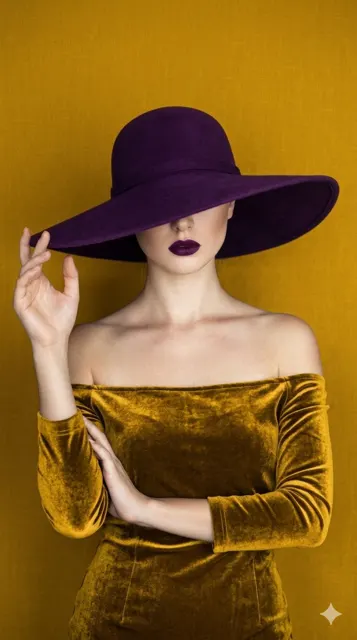 Fashion minimalist gold velvet dress portrait