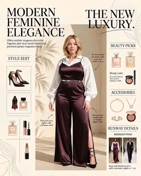 Ultra realistic luxury fashion magazine editorial