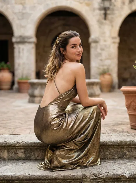Ana de armas gold goddess