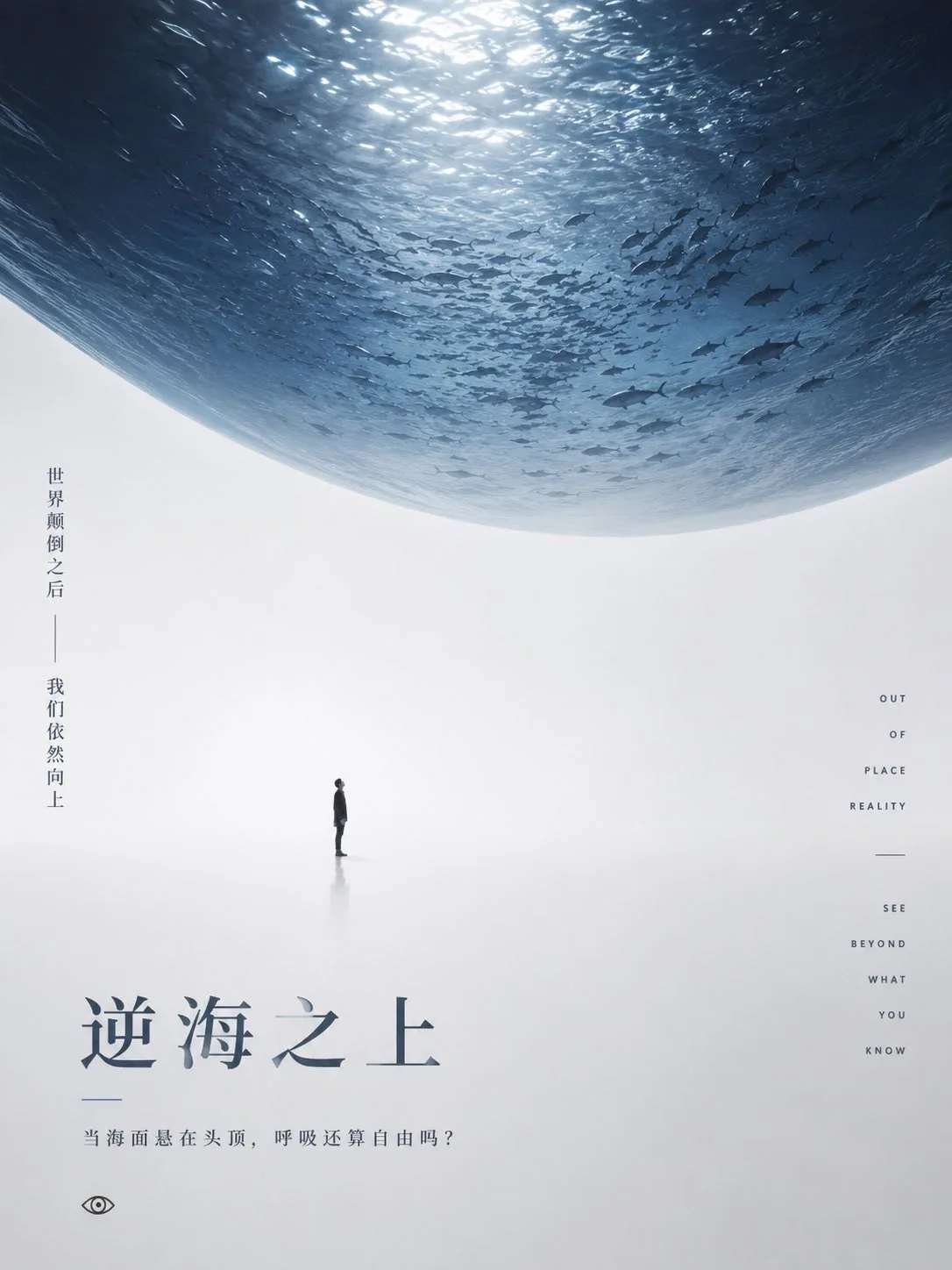 Minimalist surrealist chinese concept poster — After