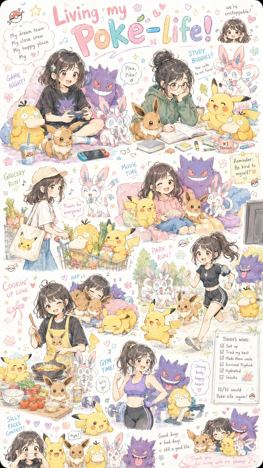 Chaotic pokemon sketchbook daily life — Sonra