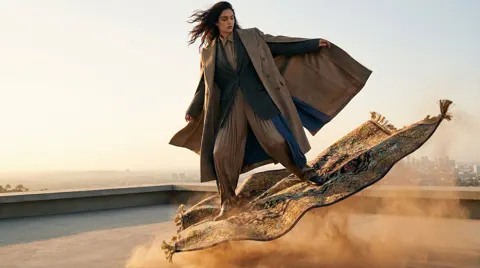 Luxury fashion magic carpet takeoff