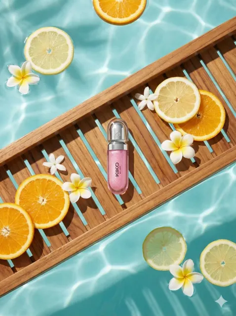 Luxury spa pool flatlay aesthetics