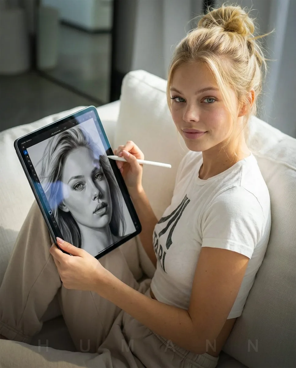 Hyper realistic ipad portrait — After