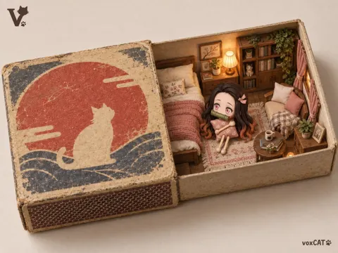 Matchstick character vintage matchbox miniature home