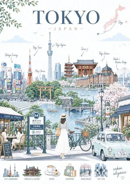 Sophisticated premium travel illustration flat vector