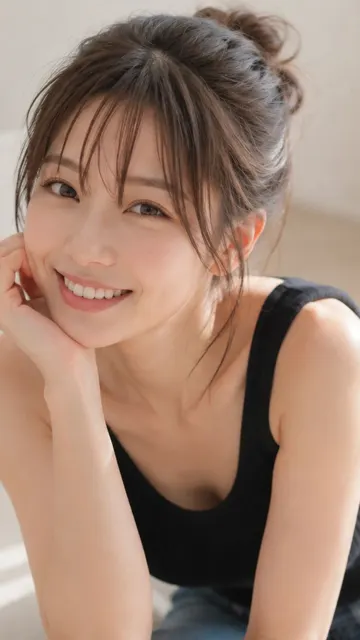 Healing japanese woman portrait