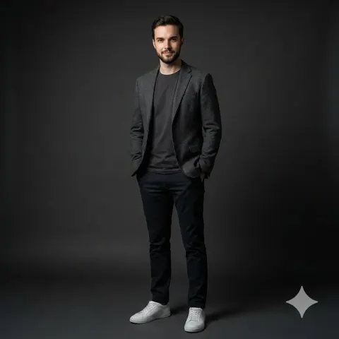 Minimalist male portrait