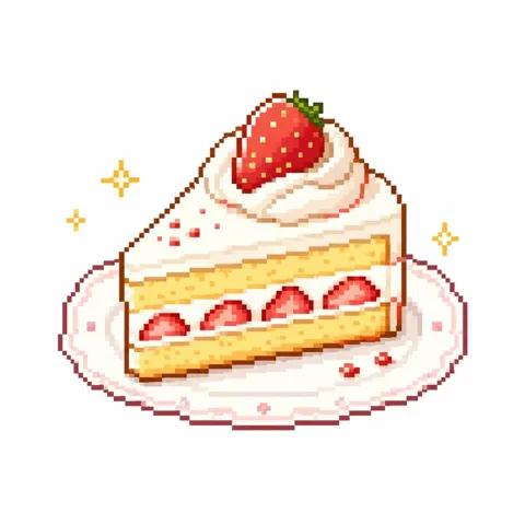 Cute retro pixel food icon generator