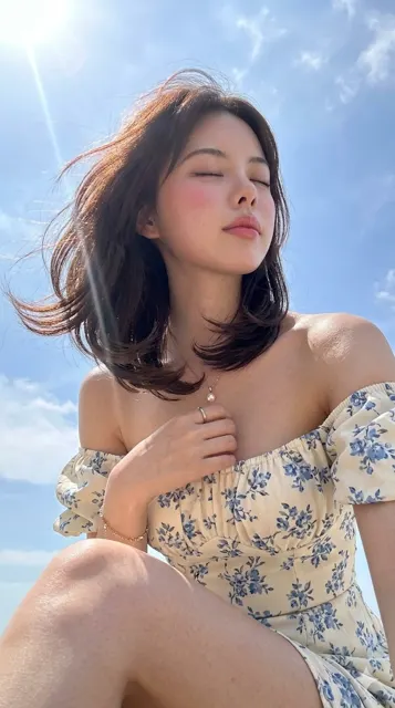 Summer dreamy korean glow iphone photography