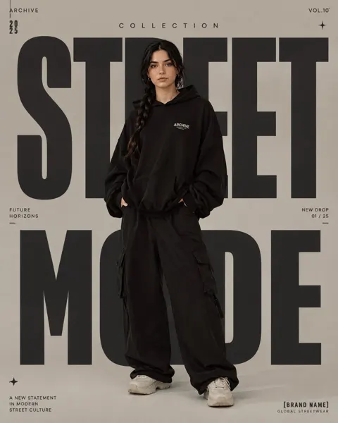 Premium high fashion editorial poster prompt