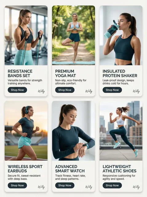 Fitness model product grid seeding