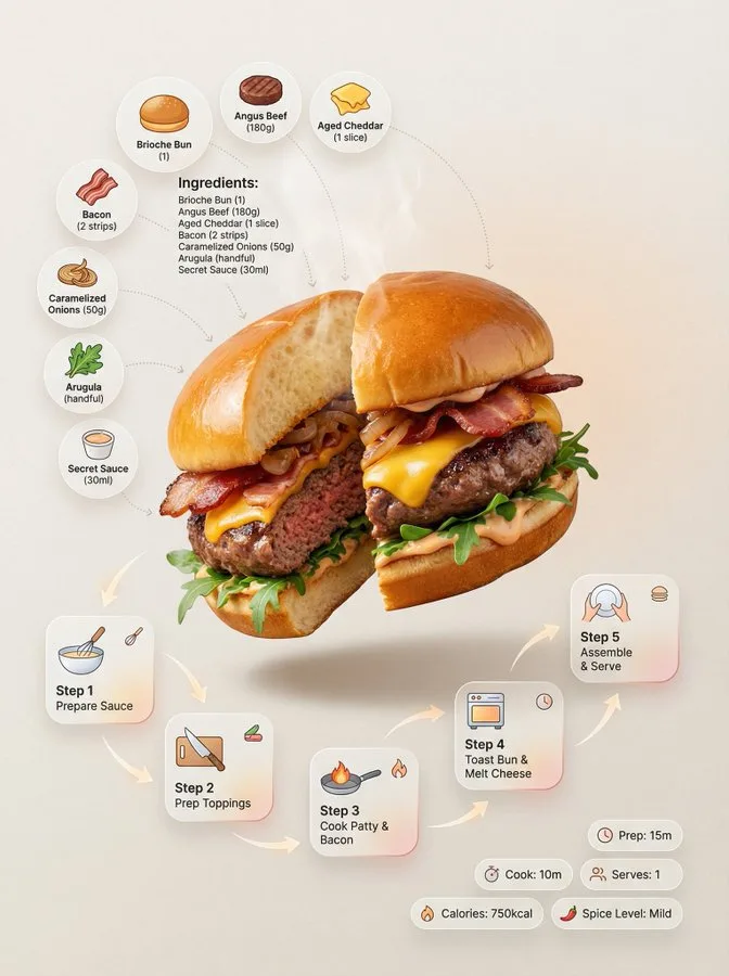 Floating burger recipe — After