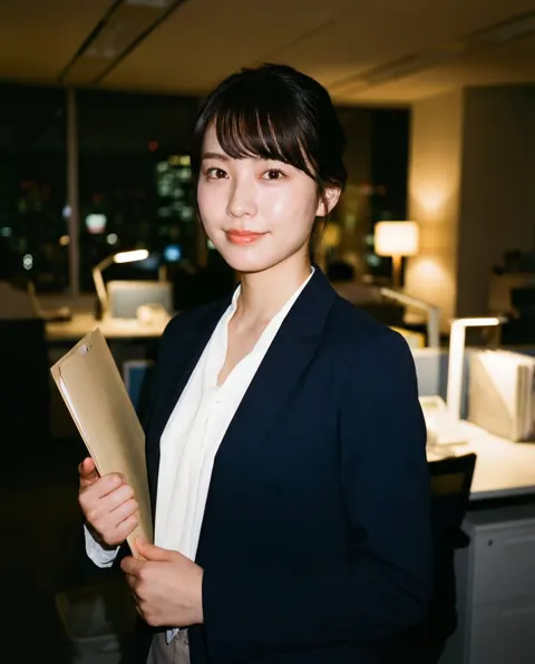 Japanese ol flash photography