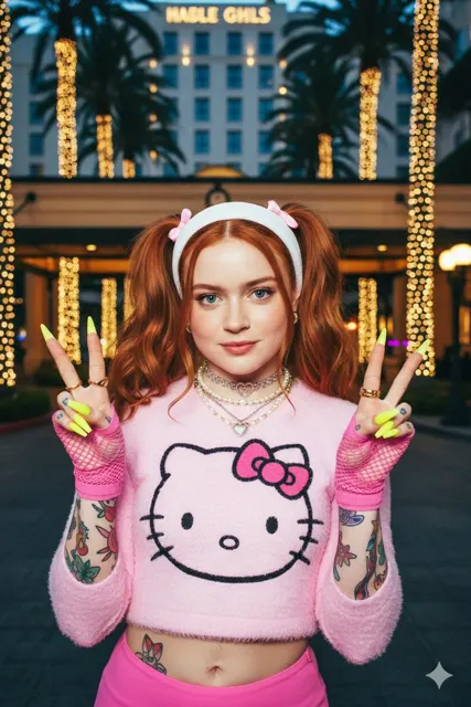 Y2k ginger pigtails street snap