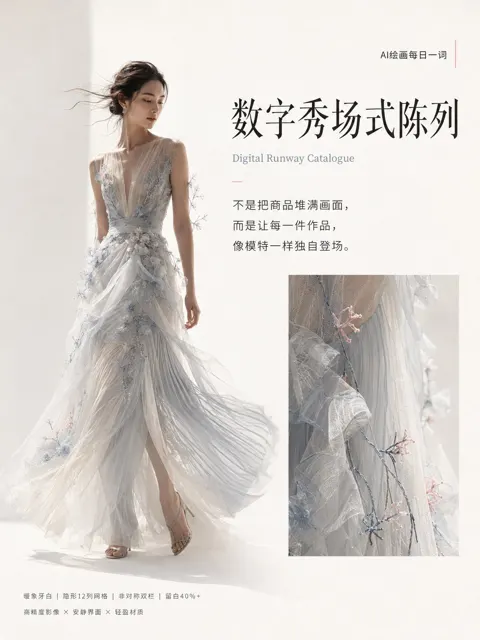 Digital runway catalogue poster design