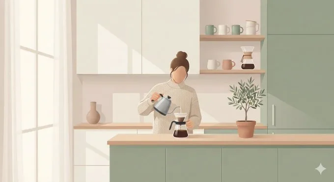 Scandinavian minimal cozy illustration — Sonra