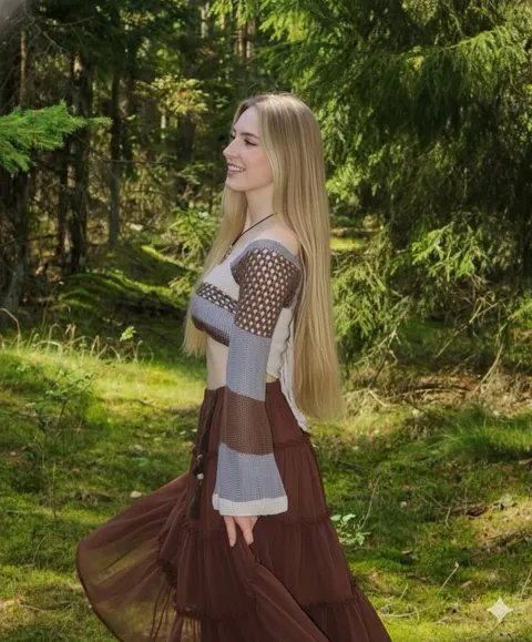 Boho blonde pine forest